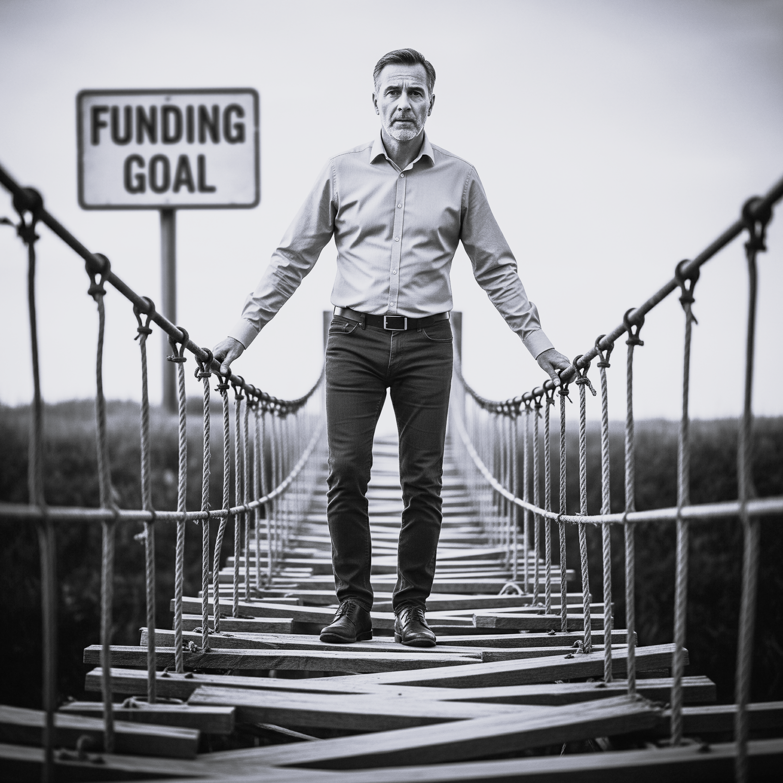 Sur cette image en noir et blanc, un homme d’affaires déterminé traverse un pont suspendu en bois, symbolisant la traversée vers son objectif financier, illustré par le panneau "Funding Goal" en arrière-plan. Cette métaphore visuelle met en lumière le rôle essentiel d’un partenaire stratégique dans la recherche de solutions de financement efficaces. DB France Invest, cabinet de conseil en gestion et financement basé en France depuis 2020, incarne cette vision. Spécialisée dans la monétisation d’actifs et la levée de fonds, l'entreprise accompagne particuliers et entreprises dans l’atteinte de leurs objectifs financiers à travers des solutions sur-mesure. Ses services incluent : - la monétisation immobilière et mobilière, - le financement immobilier, - la levée de fonds corporate, - la monétisation de bitcoins et de métaux précieux comme l’or, - la structuration de financements sur instruments financiers. DB France Invest se distingue par son approche tournée vers l’innovation, la gestion des passifs et la création d’un écosystème personnalisé pour chaque client. Travaillant avec des partenaires internationaux de confiance, DB France Invest vise la sécurisation et l’optimisation du capital de ses clients, tout en simplifiant leur parcours financier. Mots-clés SEO : **financement d’entreprise**, **monétisation d’actifs**, **levée de fonds corporate**, **financement immobilier sécurisé**, **monétiser bitcoin**, **gestion financière stratégique**, **DB France Invest**, **financement innovant**, **conseil en gestion d’actifs**, **solutions de liquidité**.