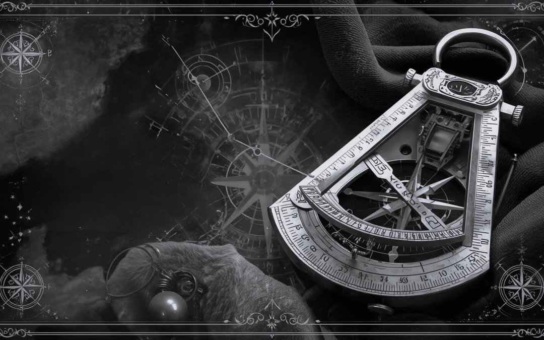 Boussole antique sur fond de ciel étoilé — DB France Invest, stratégie patrimoniale