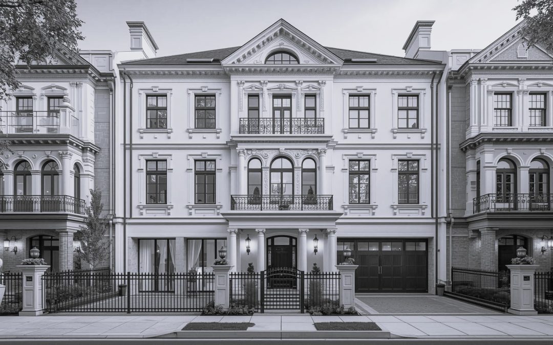 Imposante façade de bâtiment historique en pierre blanche avec balcons ornés — DB France Invest, investissement immobilier