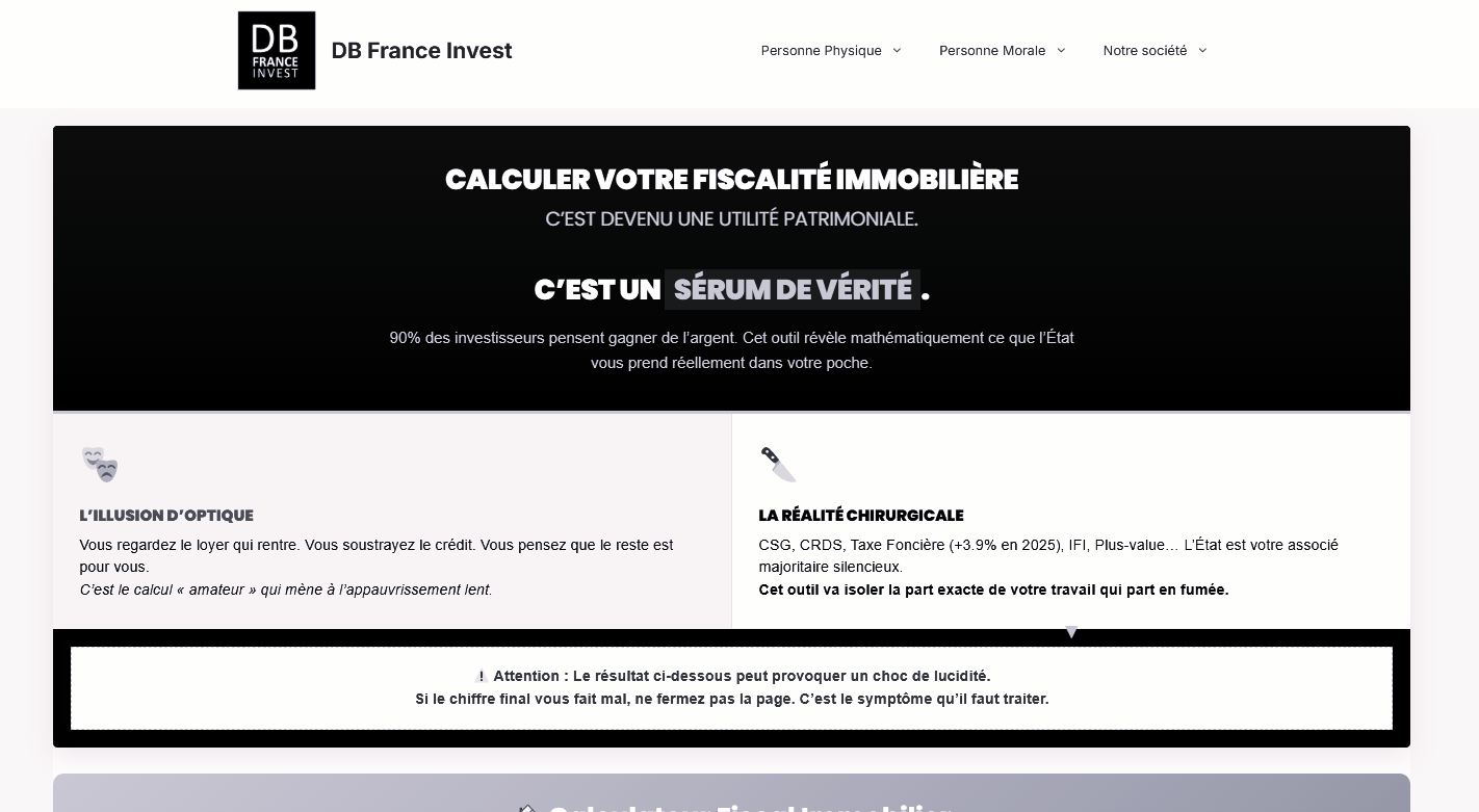 la fiscalité immobilière se calcule et donc vous trouver ici un simulateur de fiscalité immobilière.