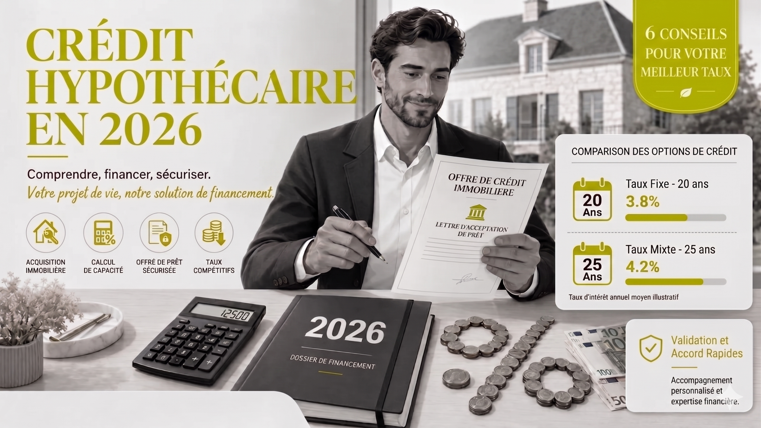 le crédit hypothécaire est une crédit avec des garanties qui permet de financer de nombreux biens.