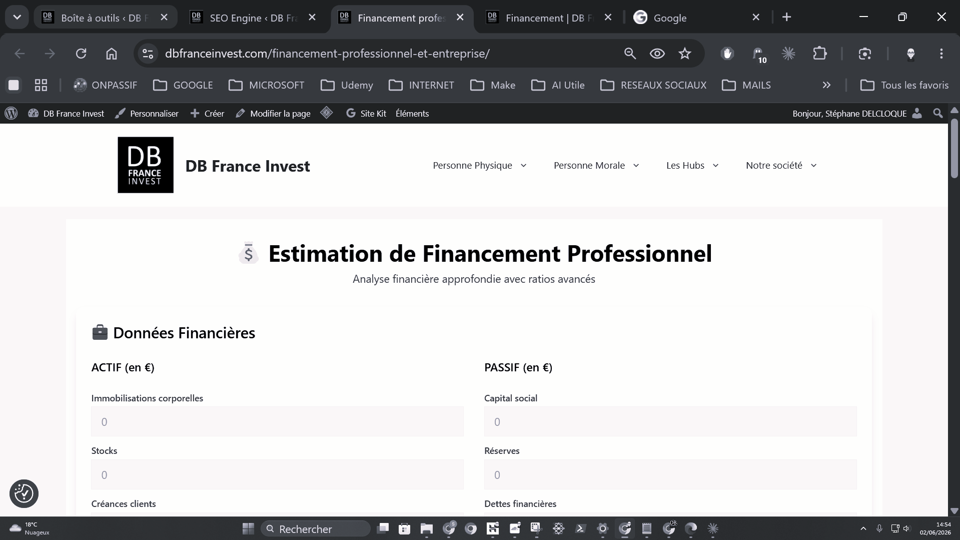 financement professionnel qui montre comment vous pouvez simuler votre demande de financement entreprise.