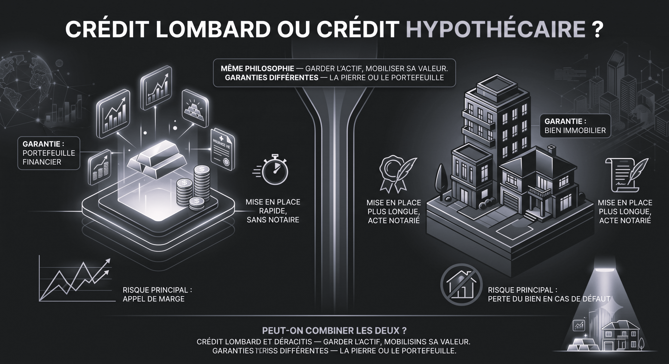 Crédit lombard ou crédit hypothécaire : que choisir ?