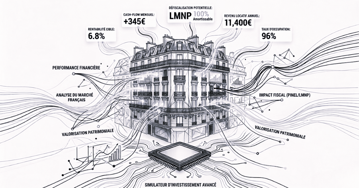 comment montrer visuellement un simulateur d'investissement pour l'immobilier locatif