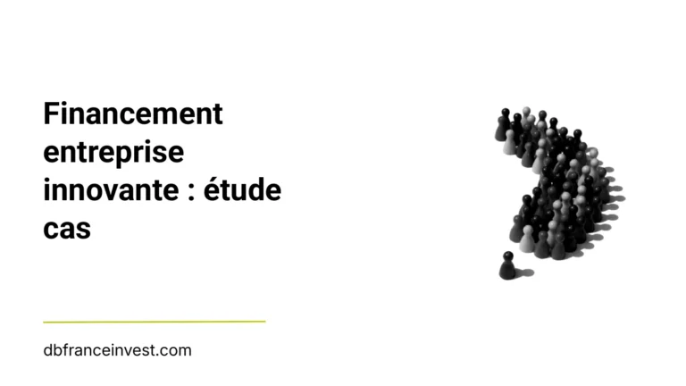 Foule de pions disposée en flèche en noir et blanc, illustrant financement entreprise innovante : étude cas