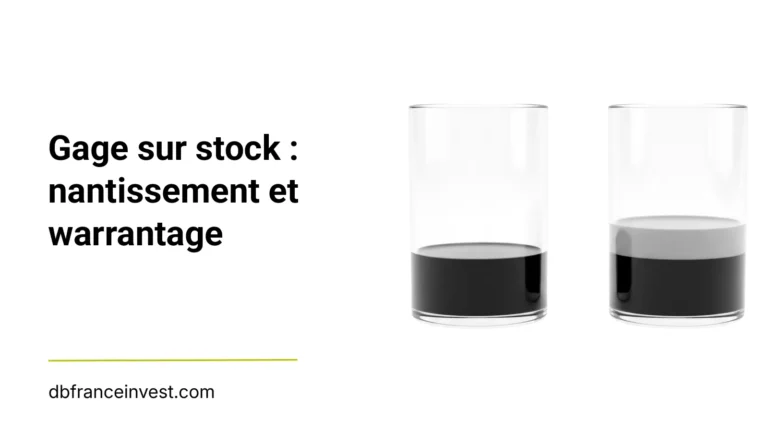 Deux verres inégalement remplis en noir et blanc, illustrant gage sur stock : nantissement et warrantage