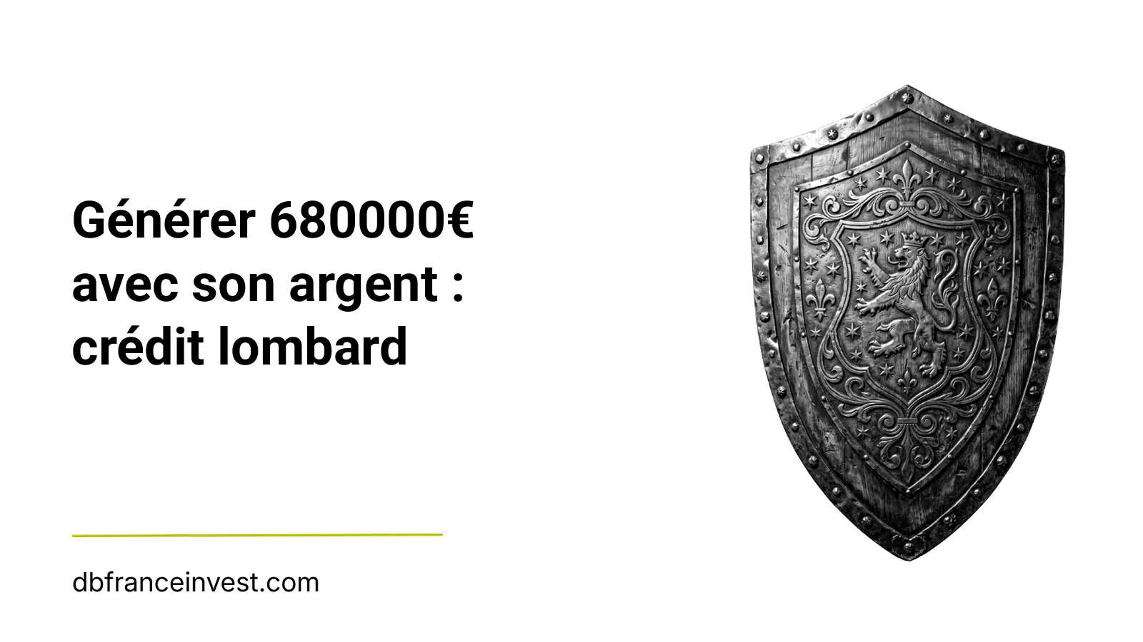Générer 680000€ avec son argent : crédit lombard