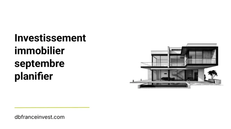 Maison d'architecte en noir et blanc, illustrant investissement immobilier septembre planifier