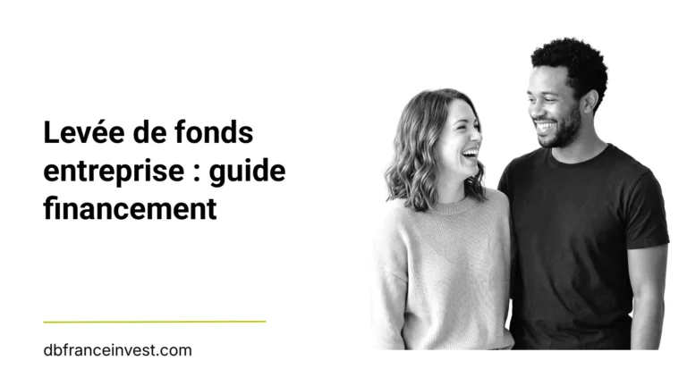 Couple souriant en noir et blanc, illustrant levée de fonds entreprise : guide financement