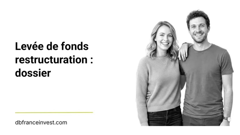 Jeune couple debout en noir et blanc, illustrant levée de fonds restructuration : dossier