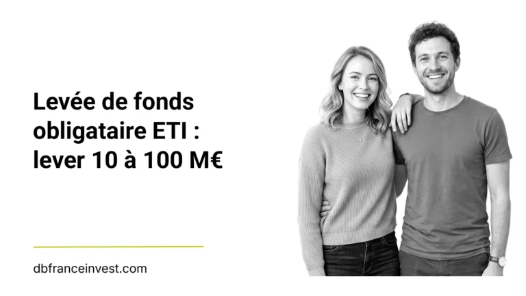 Jeune couple debout en noir et blanc, illustrant levée de fonds obligataire ETI : lever 10 à 100 M€