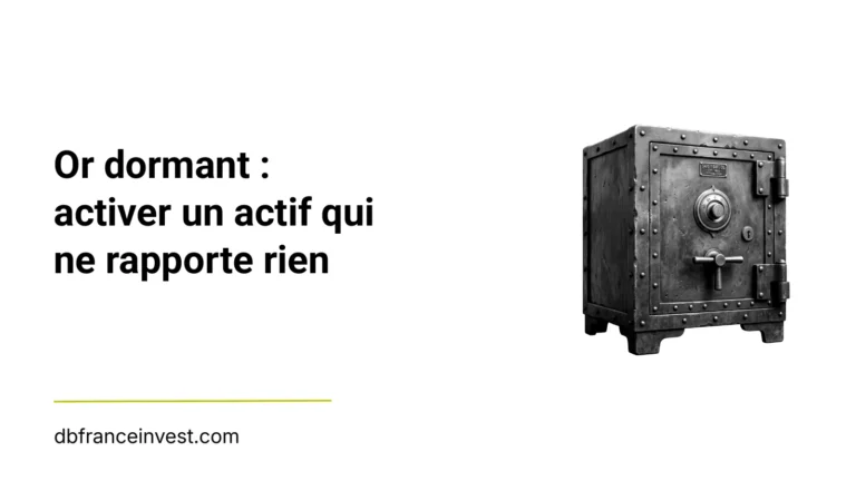 Coffre-fort ancien en noir et blanc, illustrant or dormant : activer un actif qui ne rapporte rien