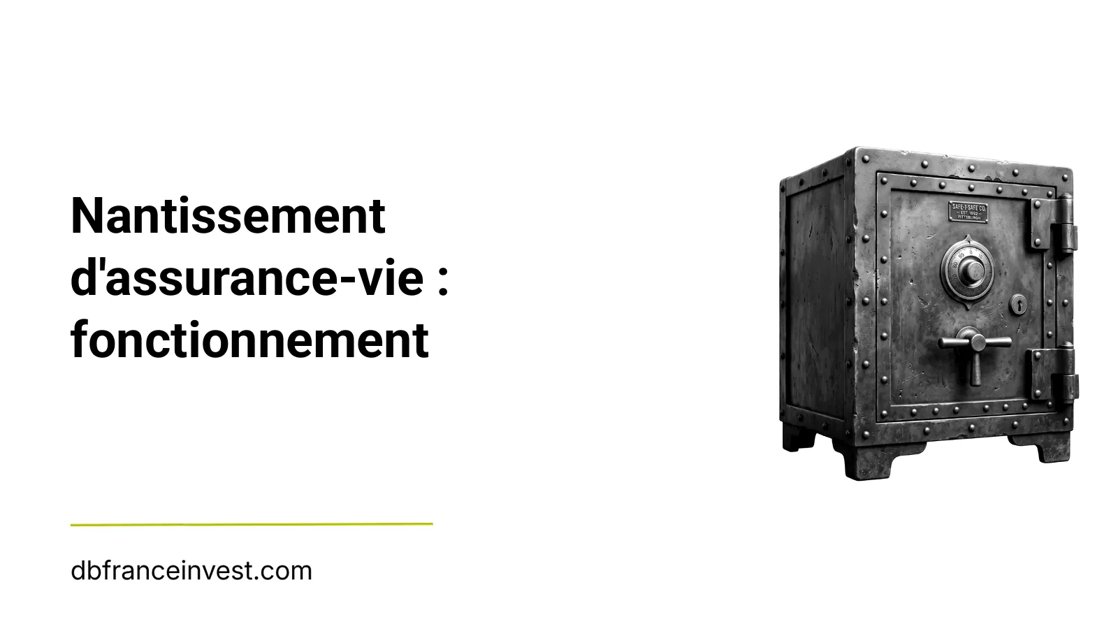Coffre-fort ancien en acier à molette de combinaison, porte close, symbole d'un contrat conservé sans être racheté