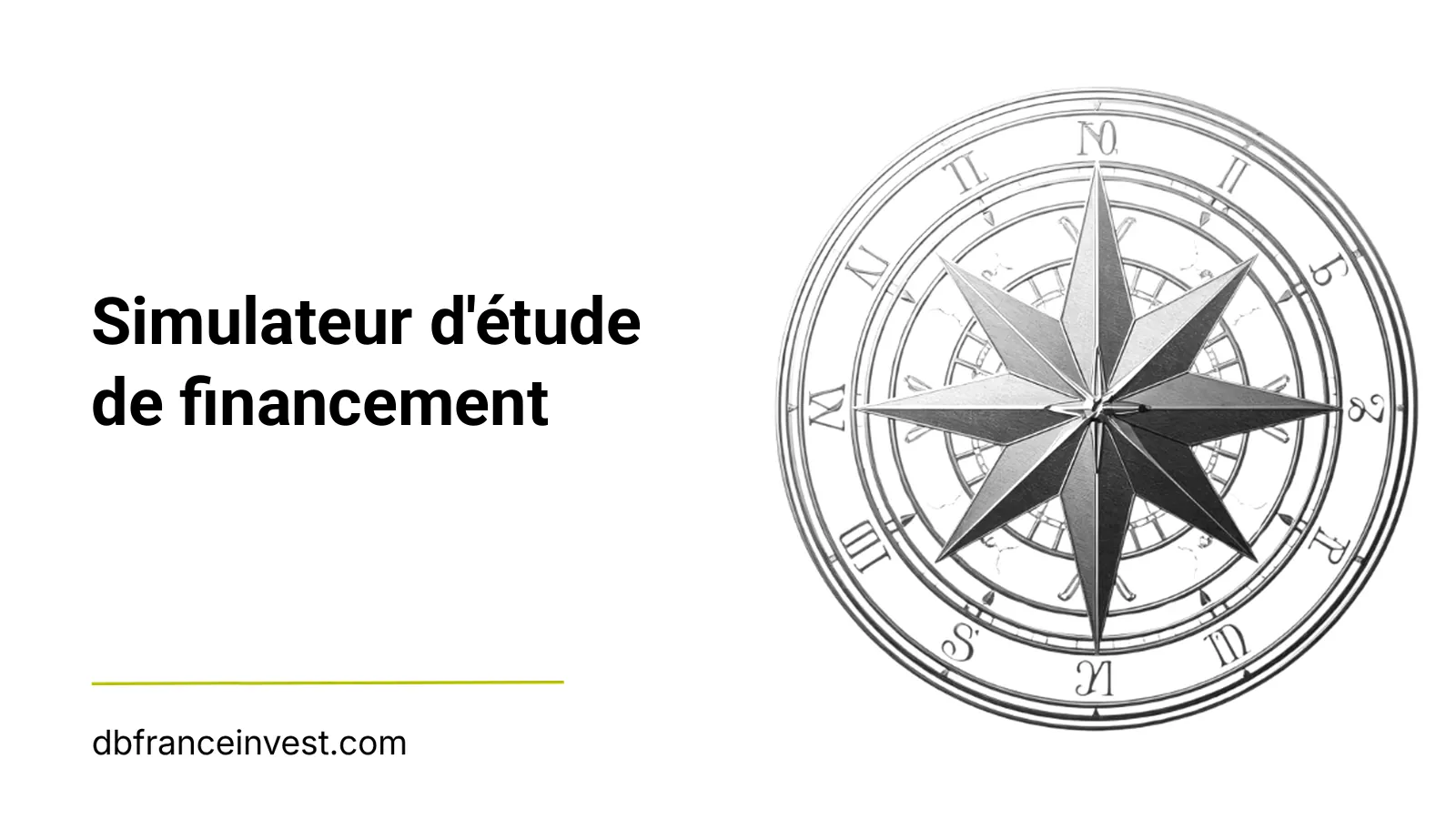 Rose des vents ancienne en noir et blanc, illustrant l'étude d'une demande de financement