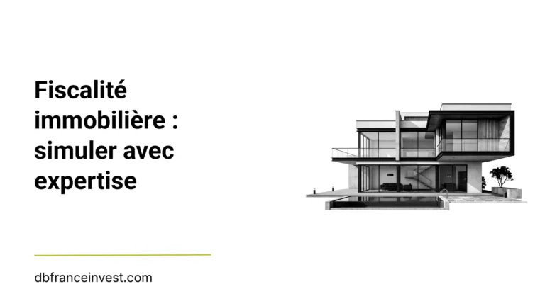 Maison d'architecte en noir et blanc, illustrant la simulation de fiscalité immobilière