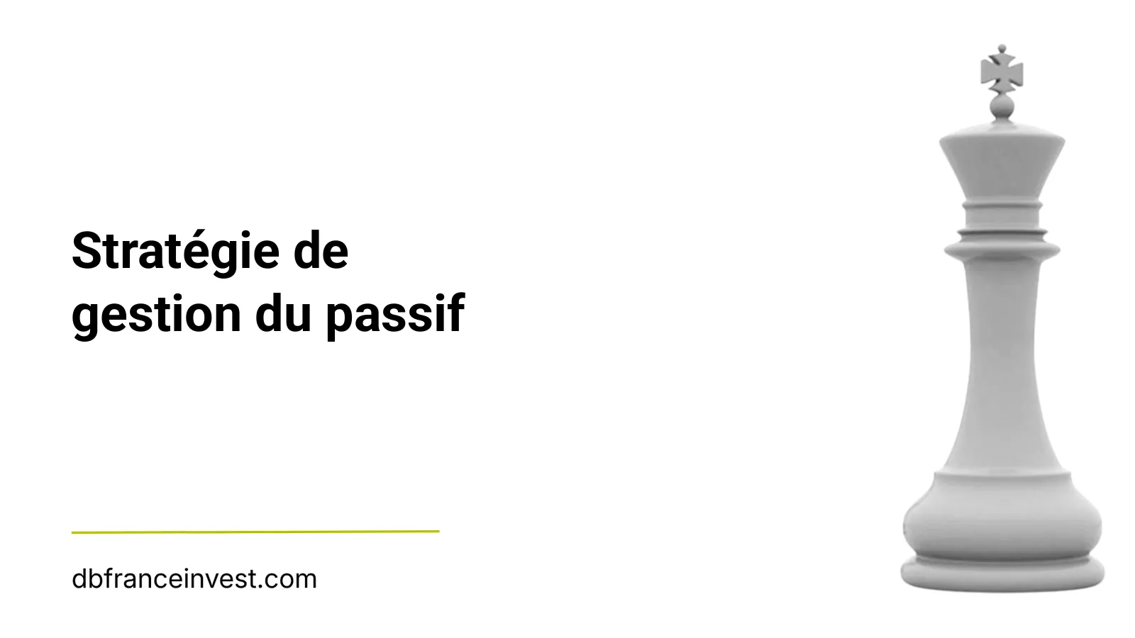 Roi d'échecs en noir et blanc symbolisant la maîtrise stratégique de la dette