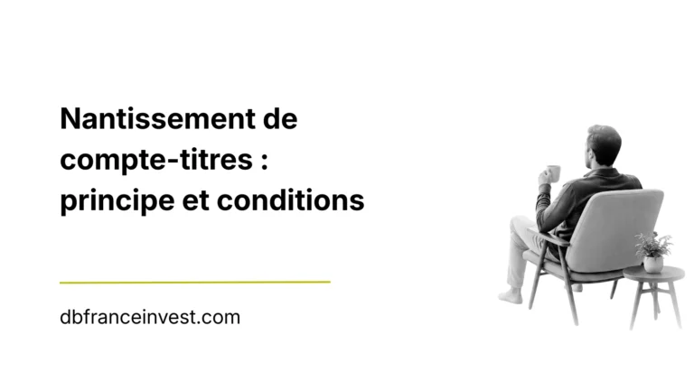 Nantissement de compte-titres, principe et conditions, investisseur devant son portefeuille